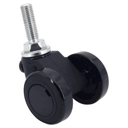 CABF-50 2-11/16" Twin Wheel Stem Caster with Glide, Black Main - Image