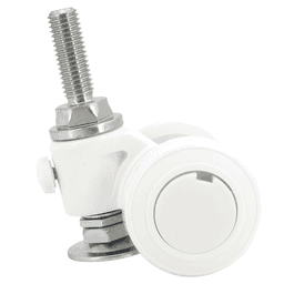 2-11/16" Twin Wheel Stem Caster with Glide, White Alt 1 - Image