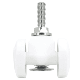 2-11/16" Twin Wheel Stem Caster with Glide, White Alt 2 - Image