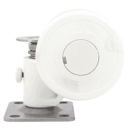 3-5/16" x 1/8" Twin Wheel Plate Caster with Glide, White Alt 1 - Image