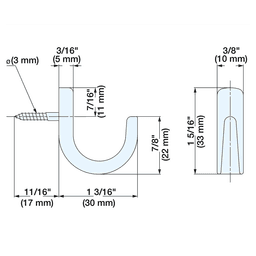 1-5/16" Single Hook, Mirror Alt 2 - Image