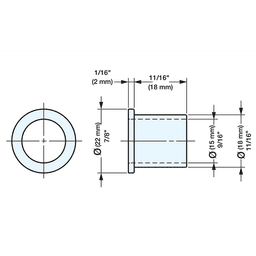 7/8" Cable Grommet, Gold Alt 3 - Image