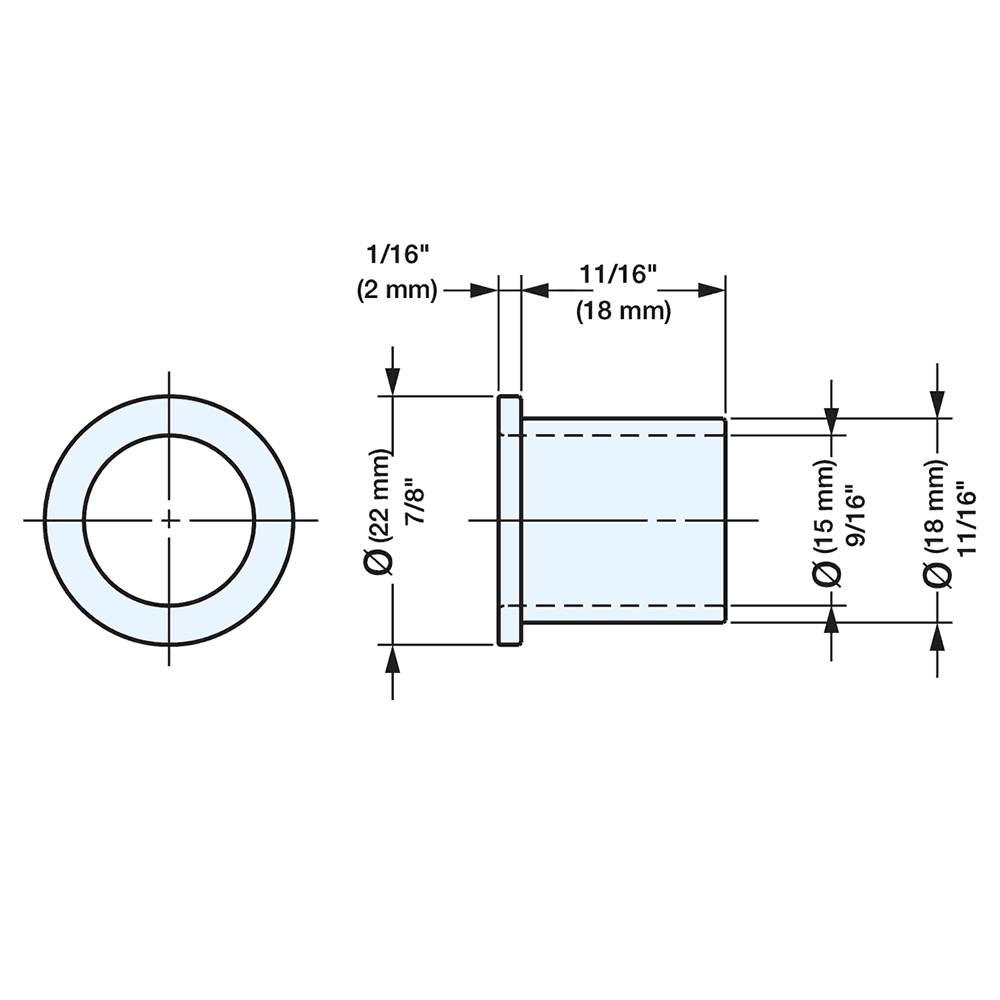 7/8" Cable Grommet, Antique Brass Alt 3 - Image