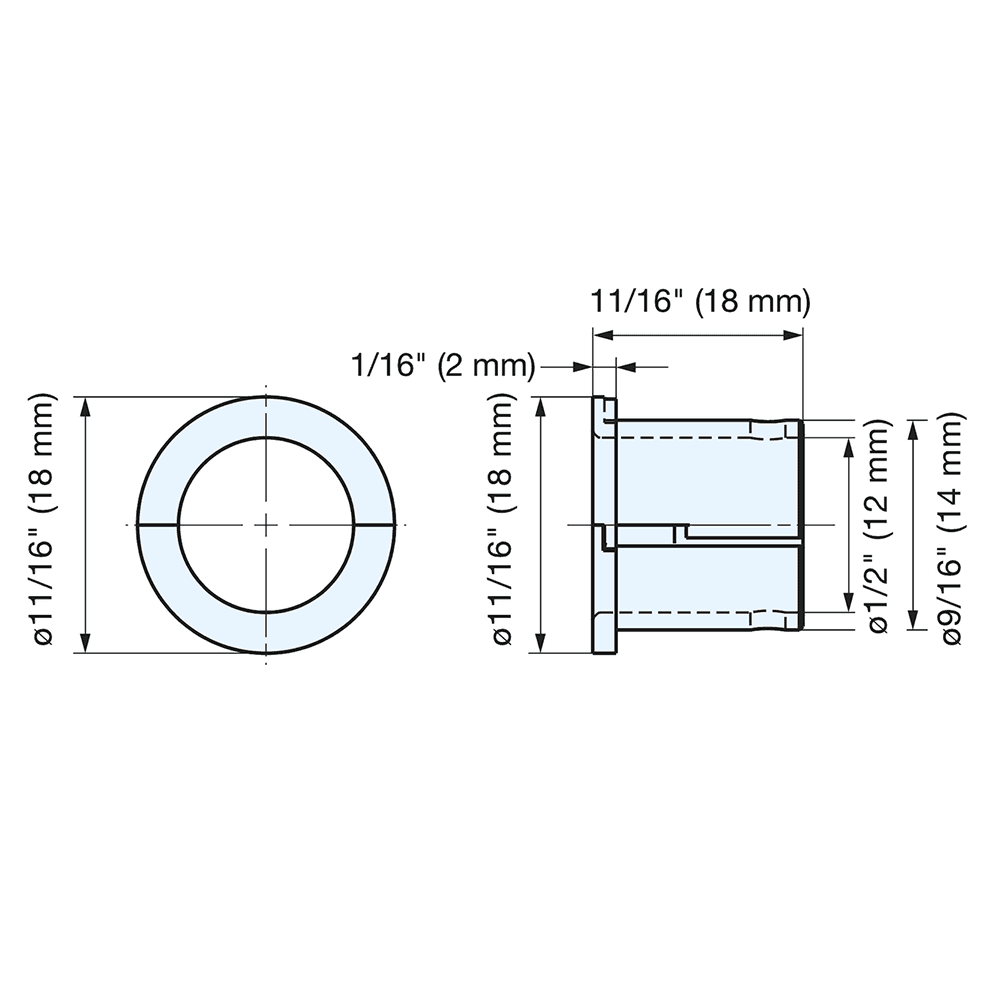 3/4" Split Cable Grommet, Nickel Alt 3 - Image