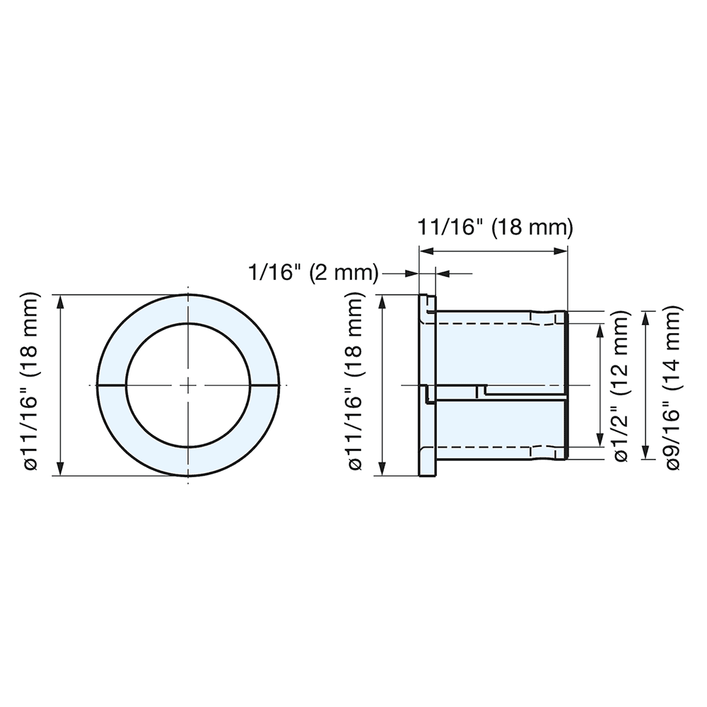 3/4" Split Cable Grommet, Gold Plating Alt 3 - Image