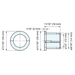3/4" Split Cable Grommet, Gold Plating Alt 3 - Image