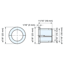 7/8" Split Cable Grommet, Black Alt 3 - Image