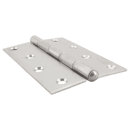 70mm x 102mm Butt Hinge, Satin Stainless Steel Alt 1 - Image