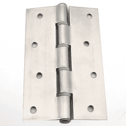 82mm x 127mm Butt Hinge, Satin Stainless Steel Alt 2 - Image