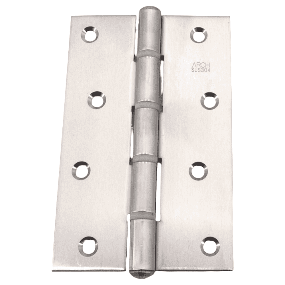 82mm x 127mm Butt Hinge, Satin Stainless Steel Alt 3 - Image