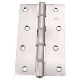 82mm x 127mm Butt Hinge, Satin Stainless Steel Alt 3 - Image
