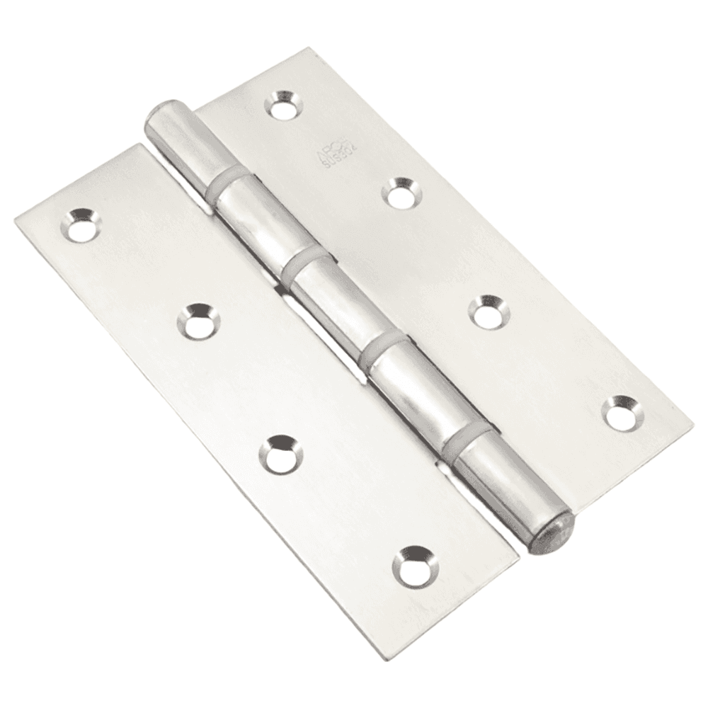 82mm x 127mm Butt Hinge, Satin Stainless Steel Main - Image