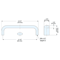 2-1/2" Cabinet Handle Pull, Mirror Alt 4 - Image