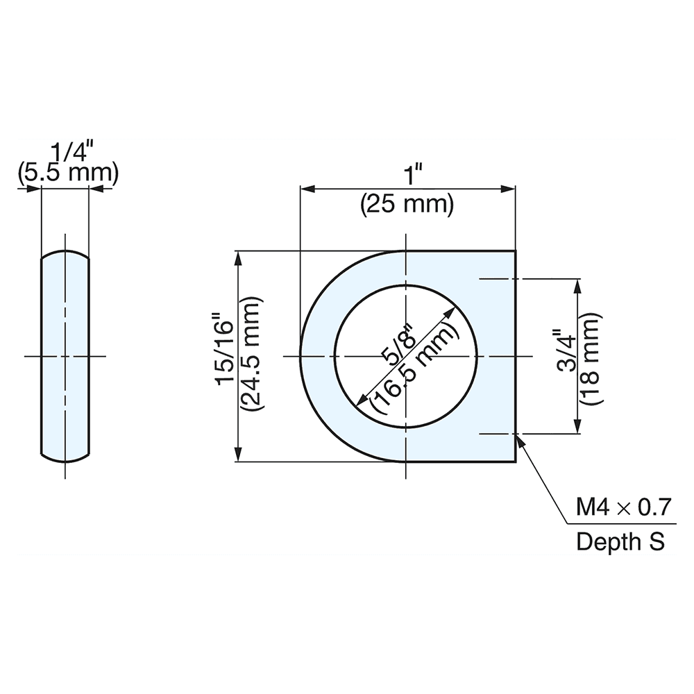 1/4" x 1" Ring Pull, Satin Alt 1 - Image