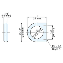 1/4" x 1" Ring Pull, Satin Alt 1 - Image