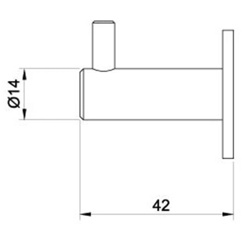 Sturdy Sugatsune Coat Hook with Satin Finish and Screws