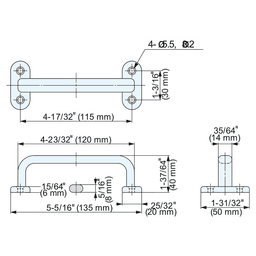 4-1/2" Cabinet Handle Pull, Mirror Alt 3 - Image