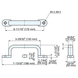 6-11/16" Cabinet Handle Pull, Mirror Alt 4 - Image