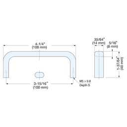 3-15/16" Cabinet Handle Pull, Mirror Alt 3 - Image