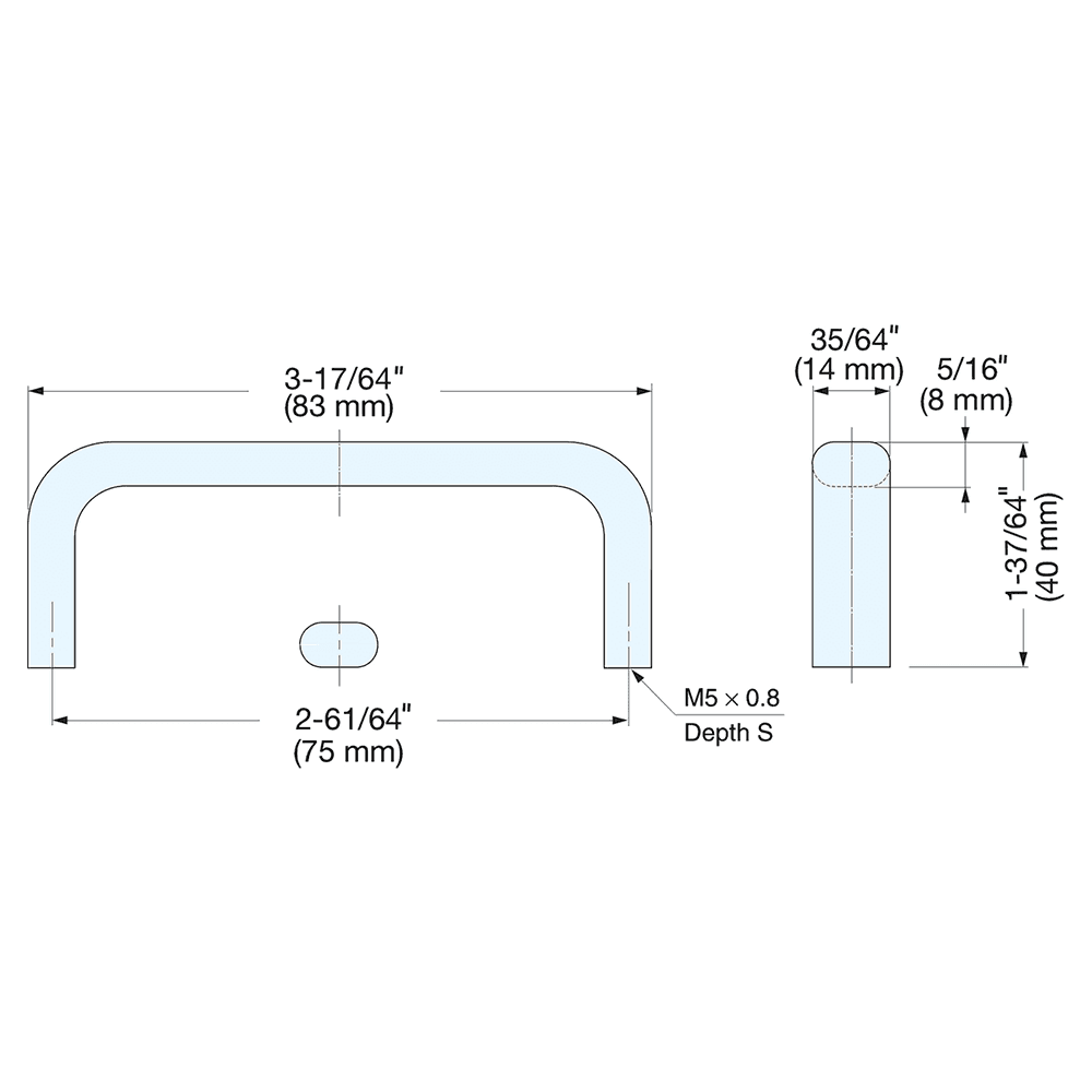 2-15/16" Cabinet Handle Pull, Mirror Alt 3 - Image