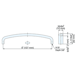 R650 5" Cabinet Handle Pull, Mirror Alt 4 - Image
