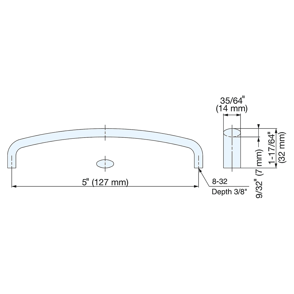 R650 5" Cabinet Handle Pull, Satin Alt 3 - Image