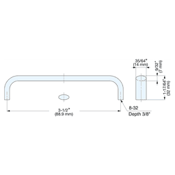 S635 3-1/2" Cabinet Handle Pull, Mirror Alt 3 - Image