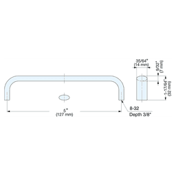 S650 5" Cabinet Handle Pull, Mirror Alt 3 - Image
