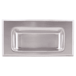 4" Flush Pull with Female Stud M4 x 25 Screw, Satin Alt 1 - Image