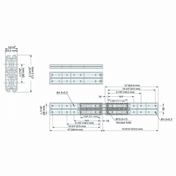 ESR-10 24" Stainless Steel Drawer Slide Alt 1 - Image