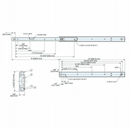 ESR-13 28" Stainless Steel Drawer Slide Alt 1 - Image