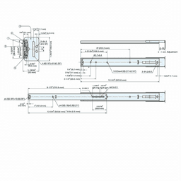 ESR-2 26" Stainless Steel Drawer Slide Alt 1 - Image