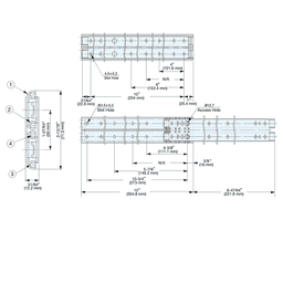 ESR-5 26" Stainless Steel Drawer Slide Alt 1 - Image