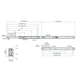 ESR-7 20" Stainless Steel Drawer Slide Alt 1 - Image