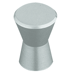 Sugatsune 43/64" Stainless Steel Knob, Satin Nickel - Front View