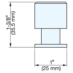 1" SUS General Cabinet Knob, Satin Alt 5 - Image