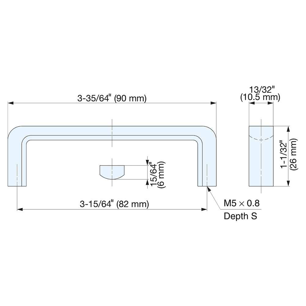 3-1/4" Cabinet Handle Pull, Mirror Alt 2 - Image