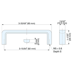 3-1/4" Cabinet Handle Pull, Mirror Alt 2 - Image