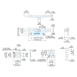1-3/8" Slide Bolt, Satin Alt 6 - Image