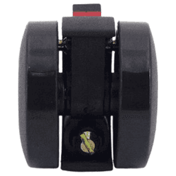 50mm Plastic Twin Wheel Caster with Brake Alt 4 - Image