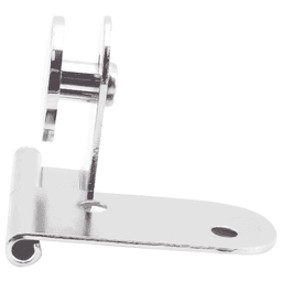 Lift Off Glass Door Hinge with Rounded Plate (Left), Chrome Alt 1 - Image
