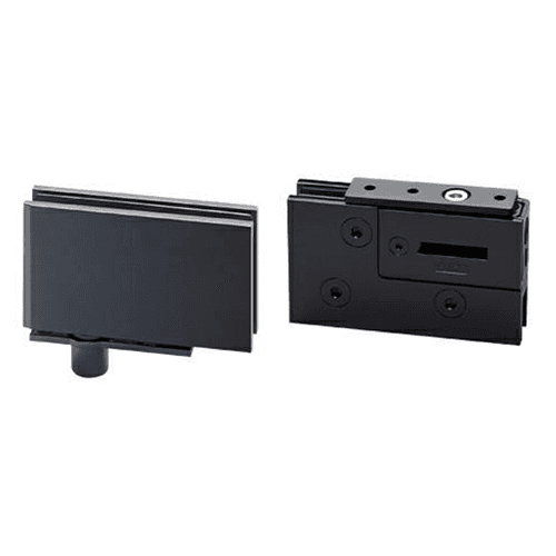 Zinc Alloy Glass Hinge, Black Main - Image