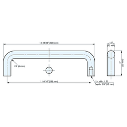 11-5/16" x 7/8" Wire Cabinet Pull, Mirror Alt 1 - Image