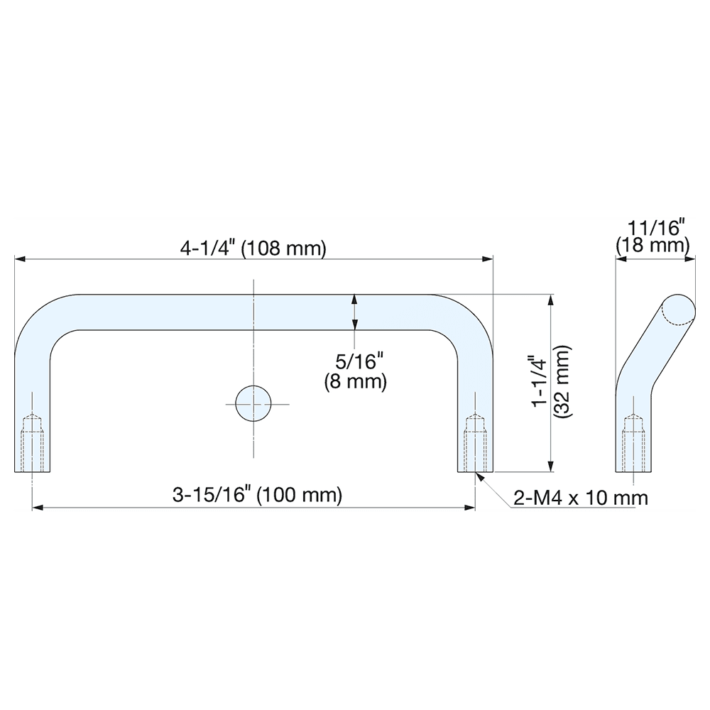100mm Wire Pull, Polished Alt 4 - Image