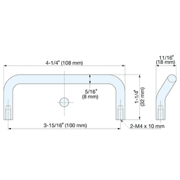 100mm Wire Pull, Polished Alt 4 - Image