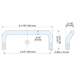 4-3/4" Cabinet Handle Pull, Polished Alt 3 - Image