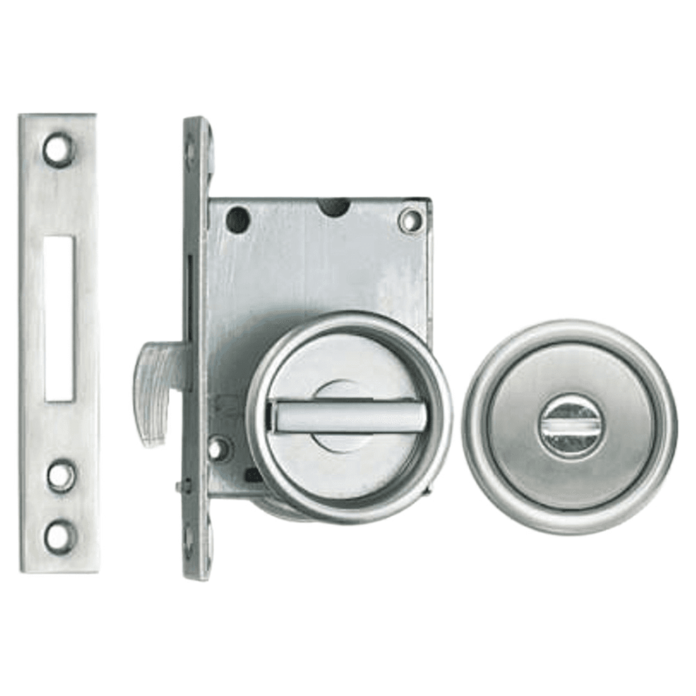 Sliding Door Latch Thumbturn, No Indicator, Satin Main - Image