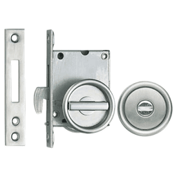 Sliding Door Latch Thumbturn, No Indicator, Satin Main - Image
