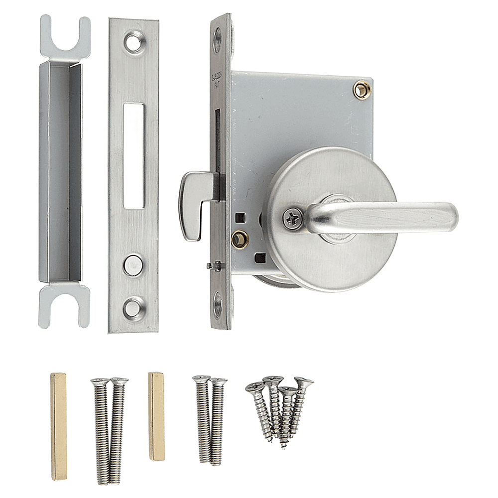 Sliding Door Latch with Indicator Lever, Satin Alt 1 - Image