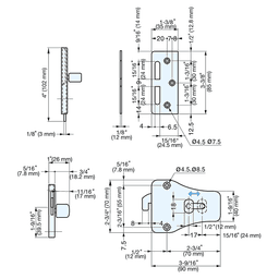 Sliding Door Latch, Satin Alt 2 - Image